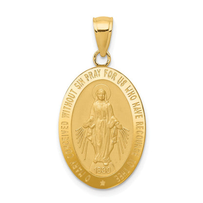 10K Gelbgold Wundertätig Medaille Anhänger