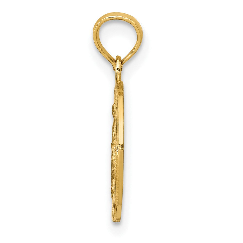 10K Gelbgold Wundertätig Medaille Anhänger