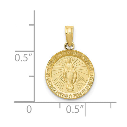 10K Gelbgold Wundertätig Medaille Anhänger