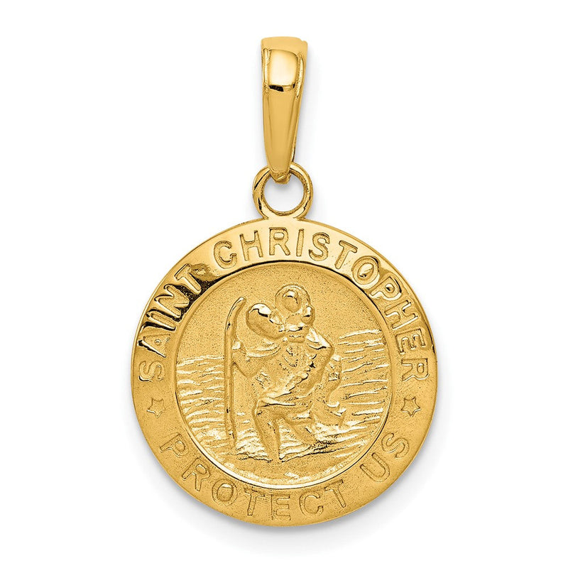 10K Gelbgold Saint Christopher Medaille Charm