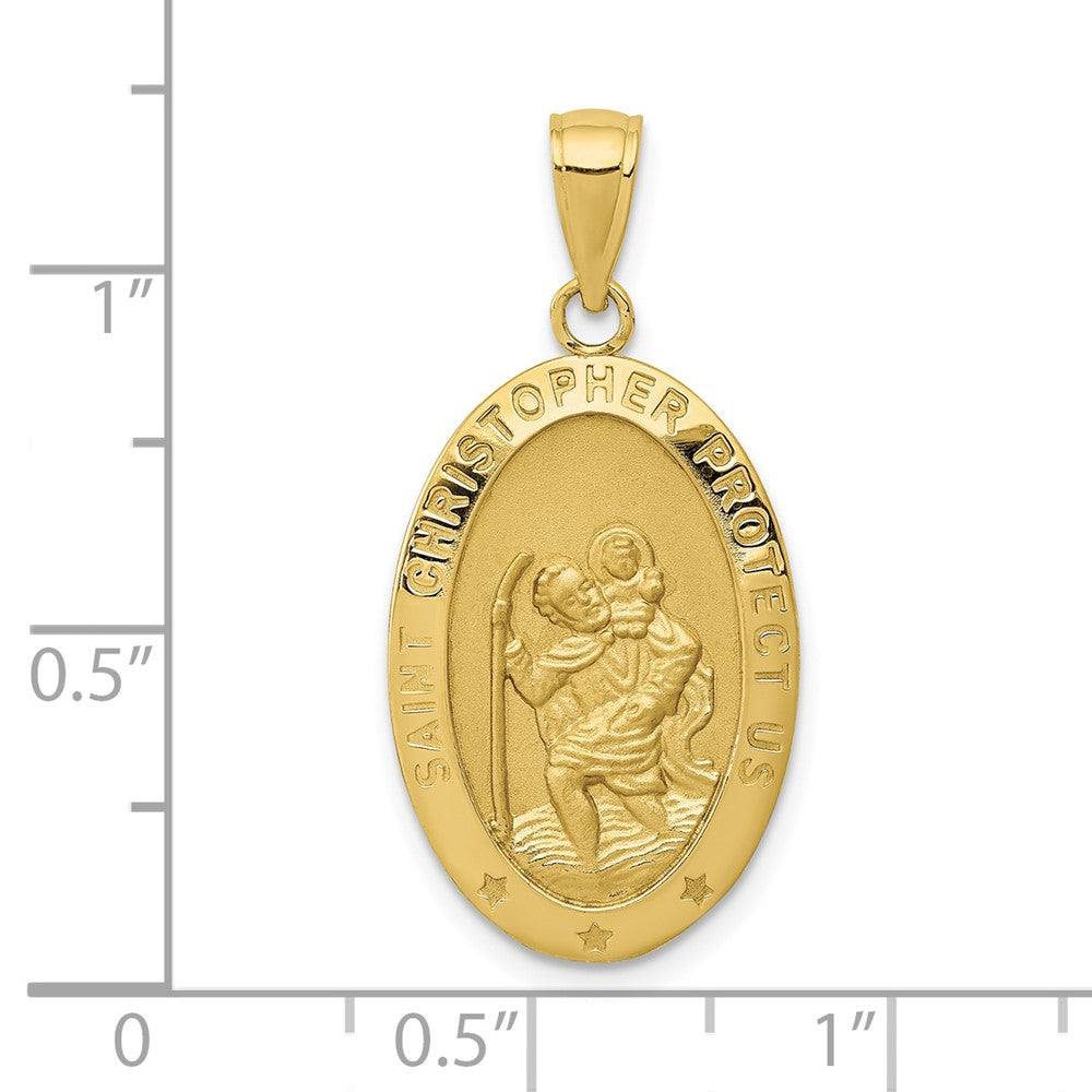10K Gelbgold Saint Christopher Medaille Anhänger
