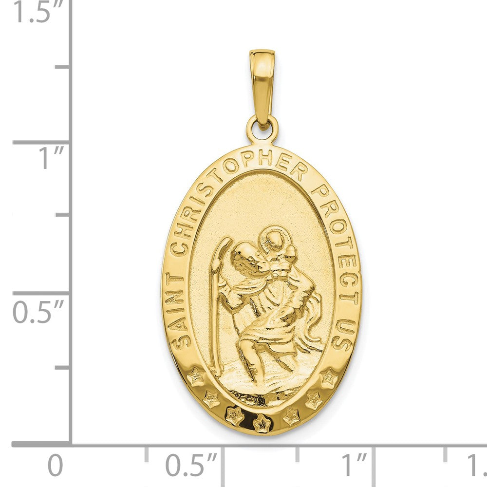 10K Gelbgold Saint Christopher Medaille Anhänger