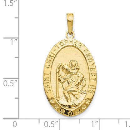 10K Gelbgold Saint Christopher Medaille Anhänger