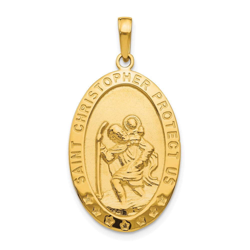 10K Gelbgold Saint Christopher Medaille Anhänger
