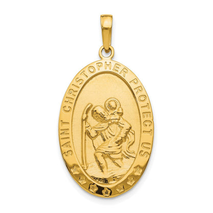 10K Gelbgold Saint Christopher Medaille Anhänger