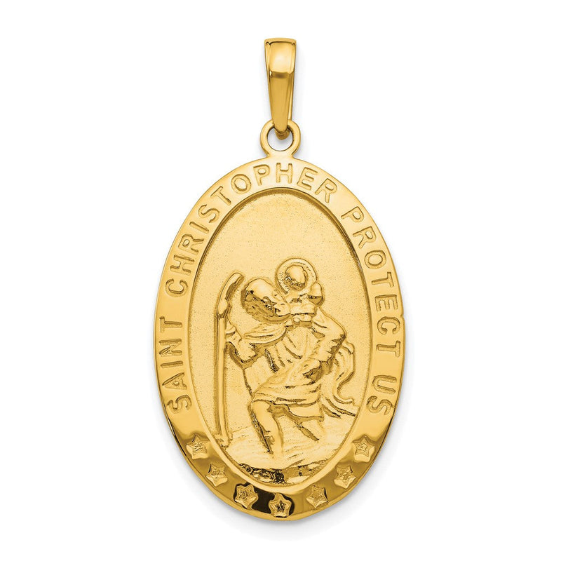 10K Gelbgold Saint Christopher Medaille Anhänger
