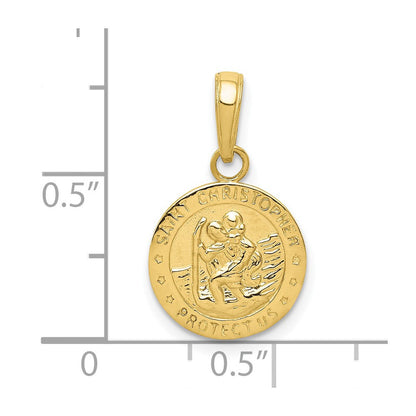 10K Gelbgold 10K Saint Christopher Medaille Charm
