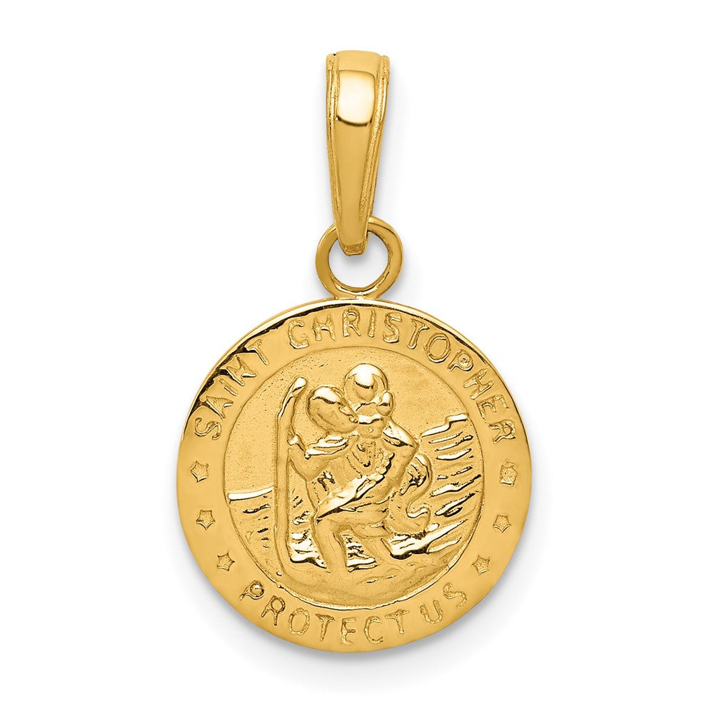10K Gelbgold 10K Saint Christopher Medaille Charm