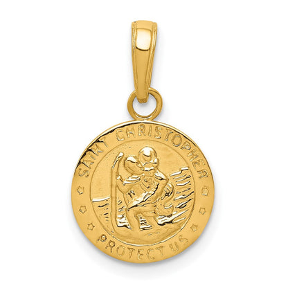 10K Gelbgold 10K Saint Christopher Medaille Charm