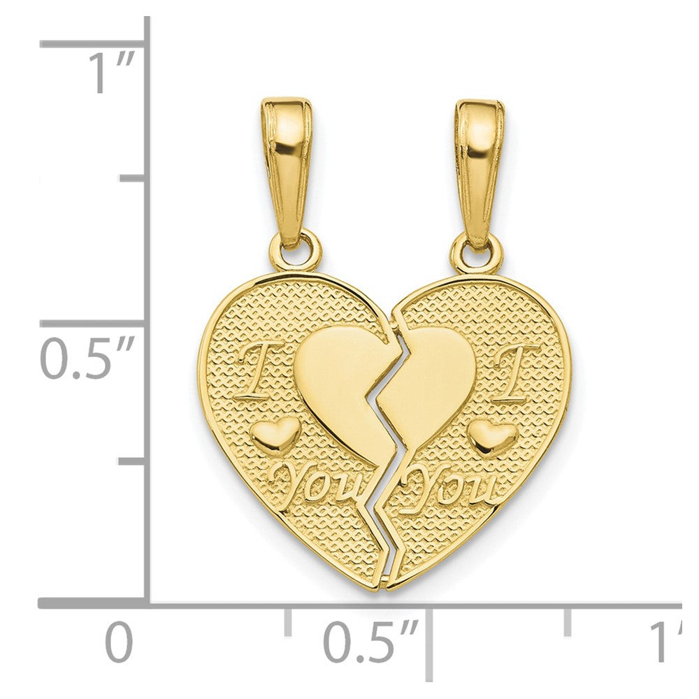 10K Gelbgold 10K I Liebe You 2 Stück Break-a-part Charm