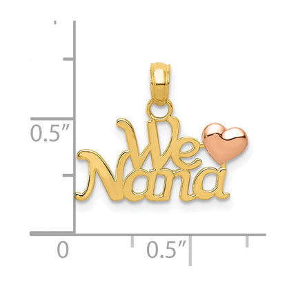10K Bicolor We Liebe Nana Charm