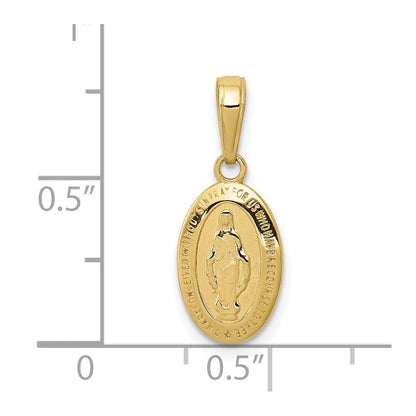 10K Gelbgold Wundertätig Medaille Charm