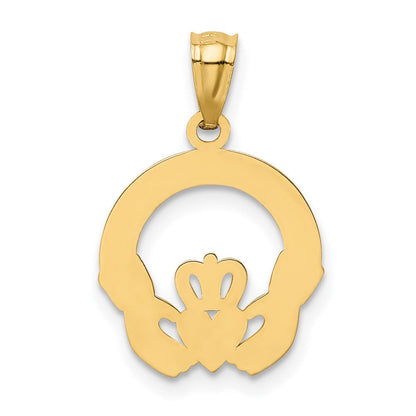 10K Gelbgold Claddagh Charm