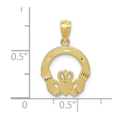 10K Gelbgold Claddagh Charm