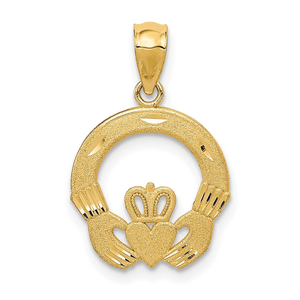 10K Gelbgold Claddagh Charm