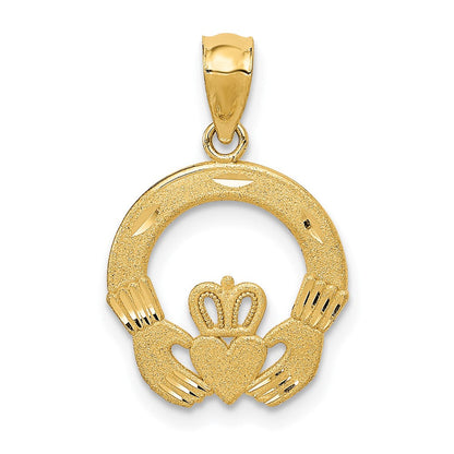 10K Gelbgold Claddagh Charm