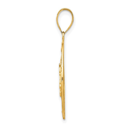 10K Gelbgold Poliert Sonne mit Mond & Stern Charm