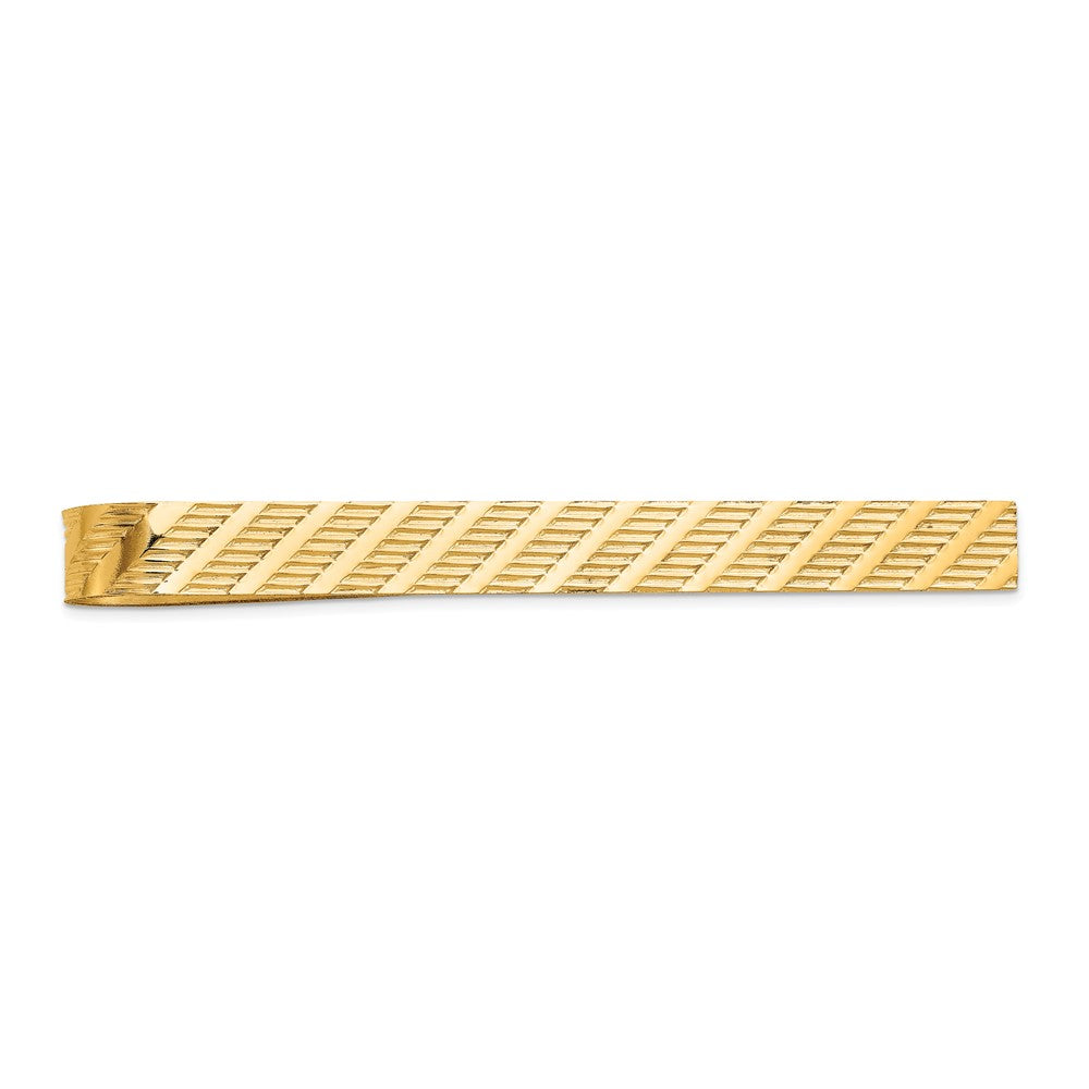 10K Gelbgold Herren Strukturiert Krawatten Stab