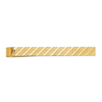 10K Gelbgold Herren Strukturiert Krawatten Stab