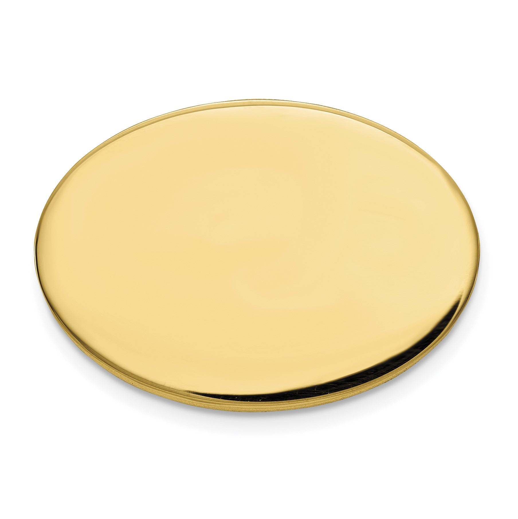 10K Gelbgold 10K Herren Oval Hoch Poliert Krawatten Tac
