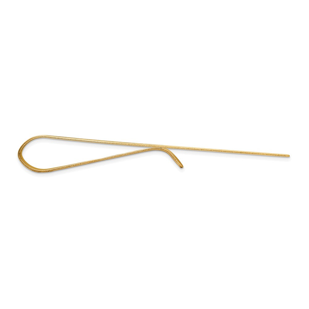 10K Gelbgold Herren Gerillt Gravierbar Krawatten Stab