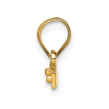 10K Gelbgold 10ky Casted Mittel Diamantiert Oberteil Charm