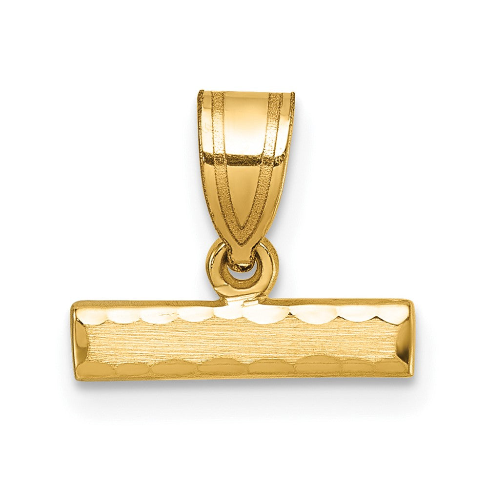 10K Gelbgold 10ky Casted Mittel Diamantiert Oberteil Charm