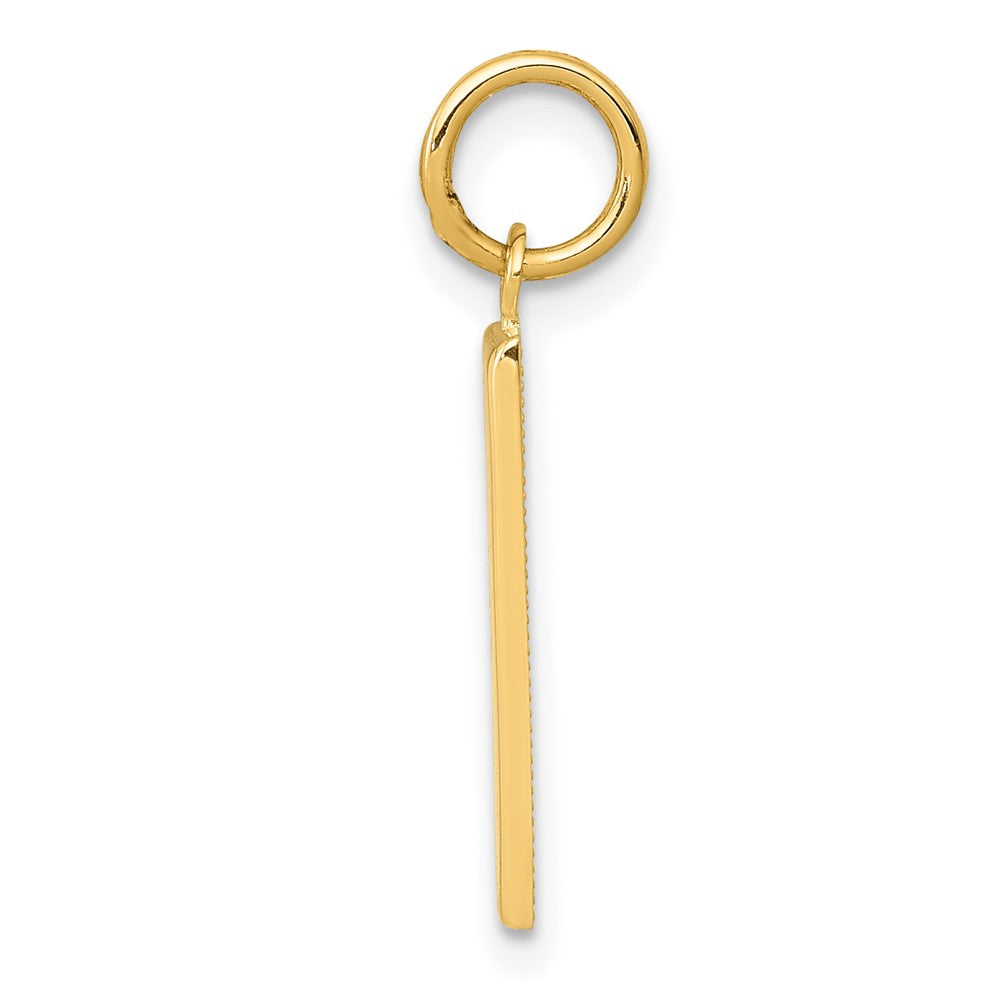10K Gelbgold Mittel Poliert Zahl 1 Charm