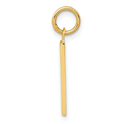 10K Gelbgold Mittel Poliert Zahl 1 Charm