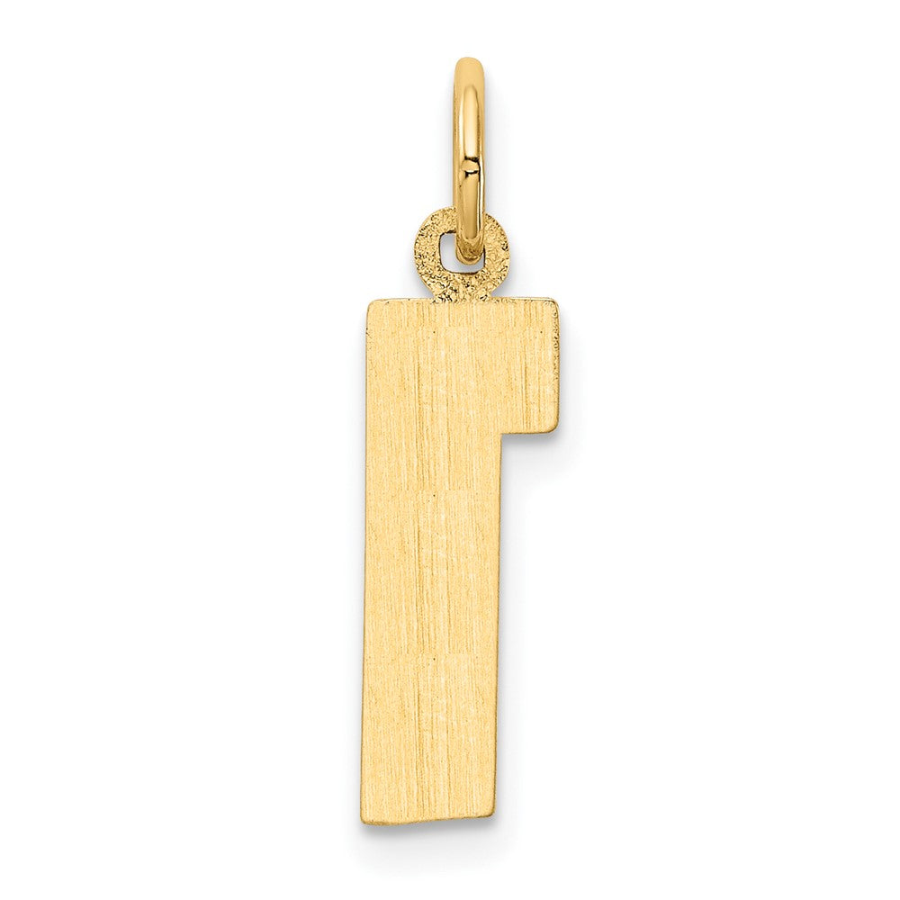 10K Gelbgold Mittel Poliert Zahl 1 Charm