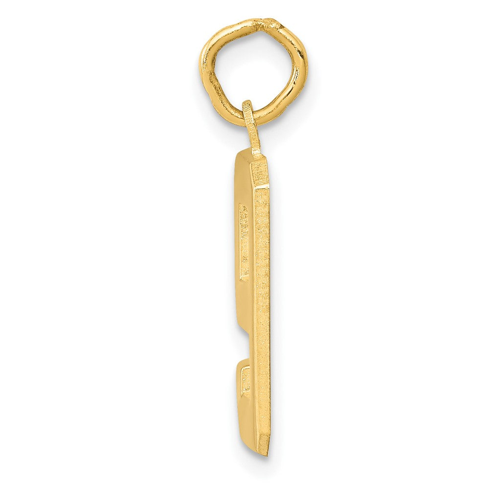 10K Gelbgold Mittel Poliert Zahl 9 Charm