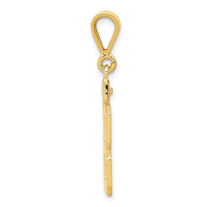 10K Gelbgold Mittel Poliert Zahl 88 Charm