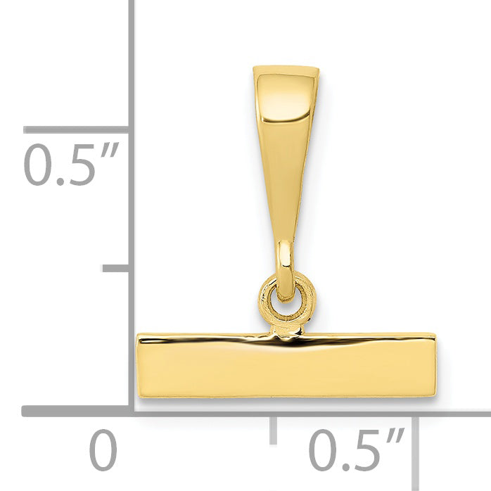 10K Gelbgold 10ky Casted Mittel Poliert Oberteil Charm