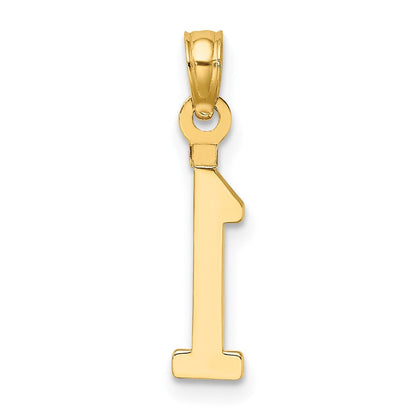 10K Gelbgold 10K Zahl 1 Block Charm