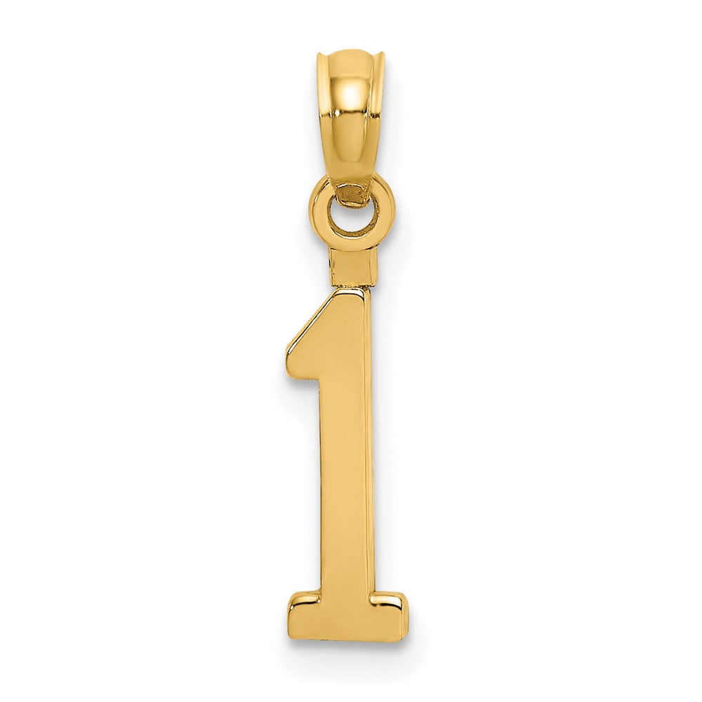 10K Gelbgold 10K Zahl 1 Block Charm