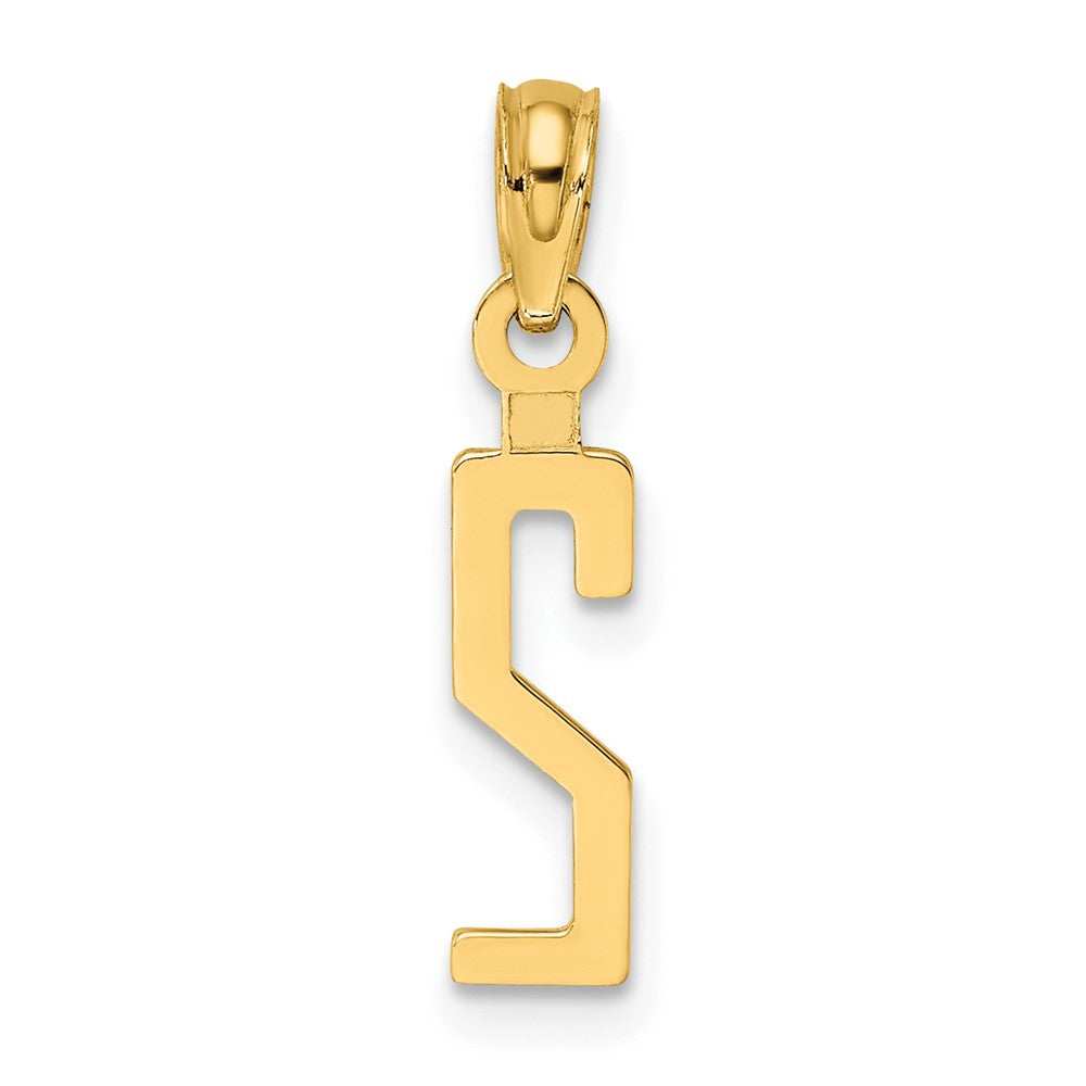 10K Gelbgold 10K Zahl 2 Block Charm