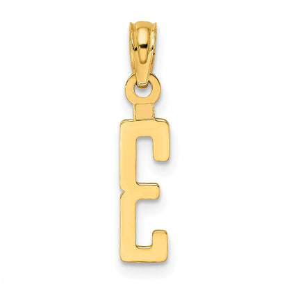 10K Gelbgold 10K Zahl 3 Block Charm