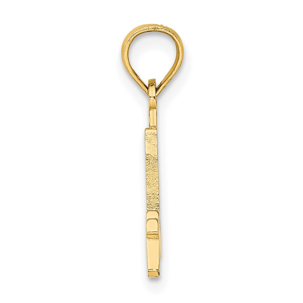 10K Gelbgold 10K Zahl 4 Block Charm