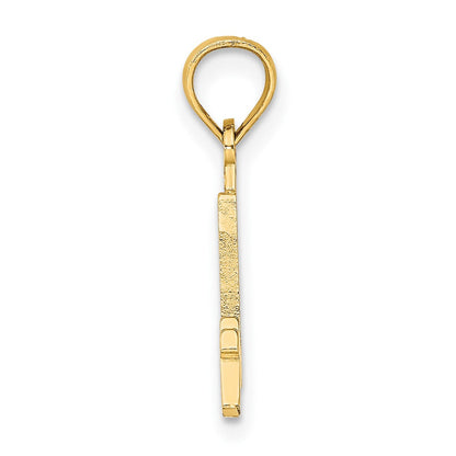 10K Gelbgold 10K Zahl 4 Block Charm