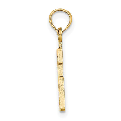 10K Gelbgold 10K Zahl 6 Block Charm