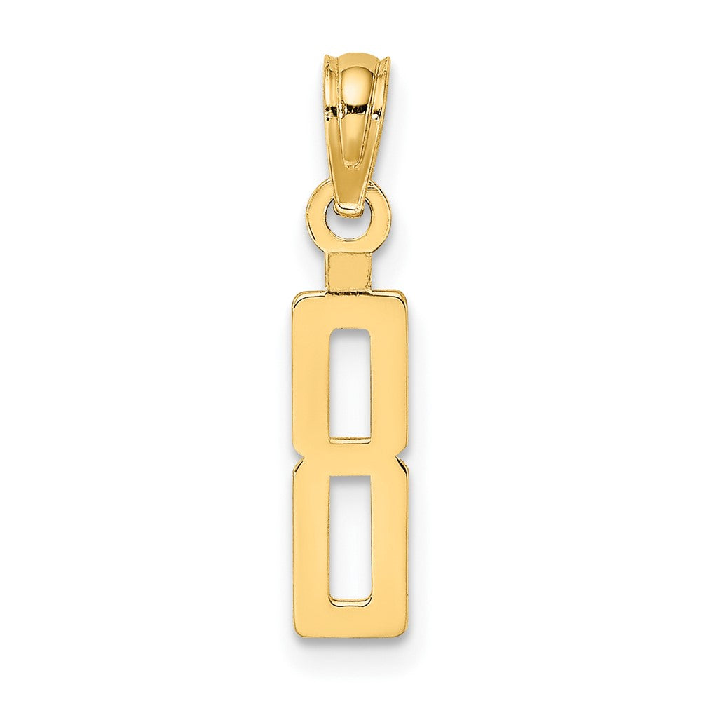 10K Gelbgold 10K Zahl 8 Block Charm