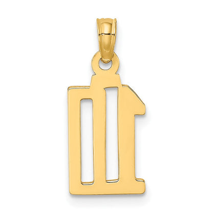 10K Gelbgold 10K Zahl 10 Anhänger