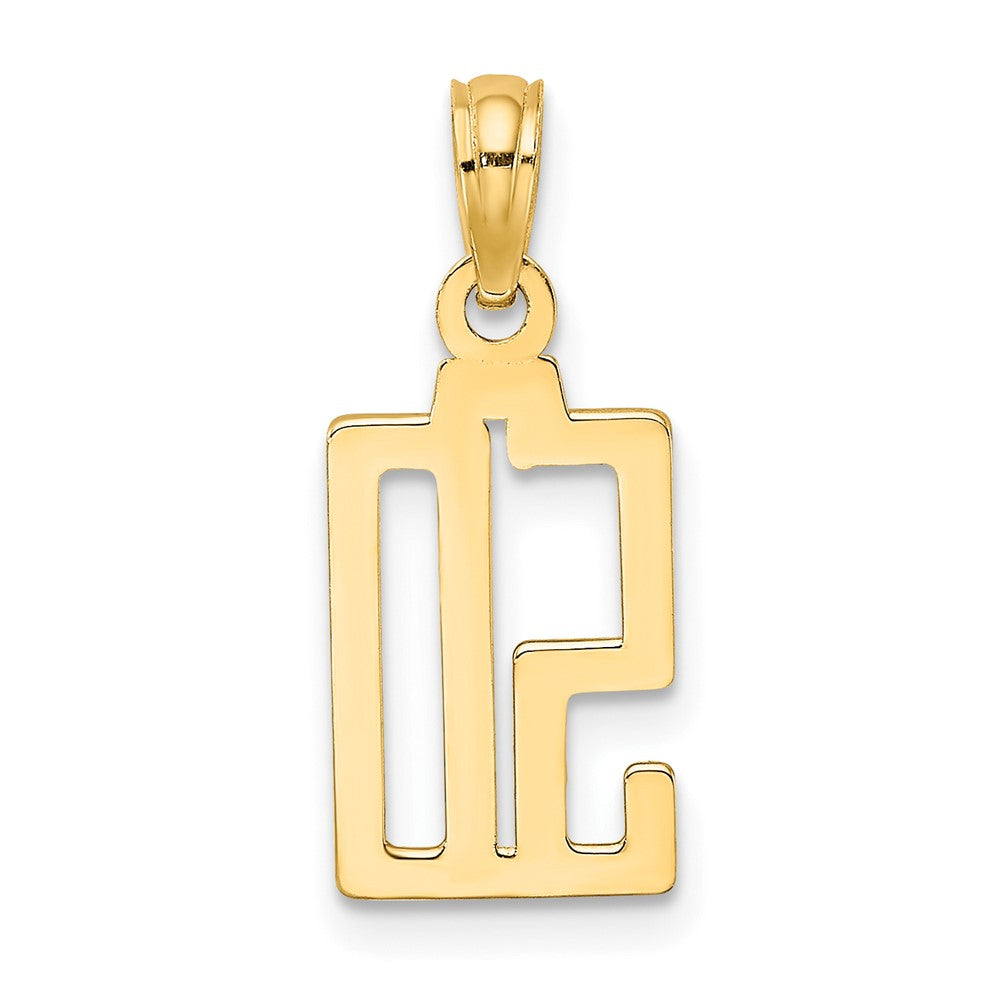 10K Gelbgold 10K Zahl 50 Anhänger