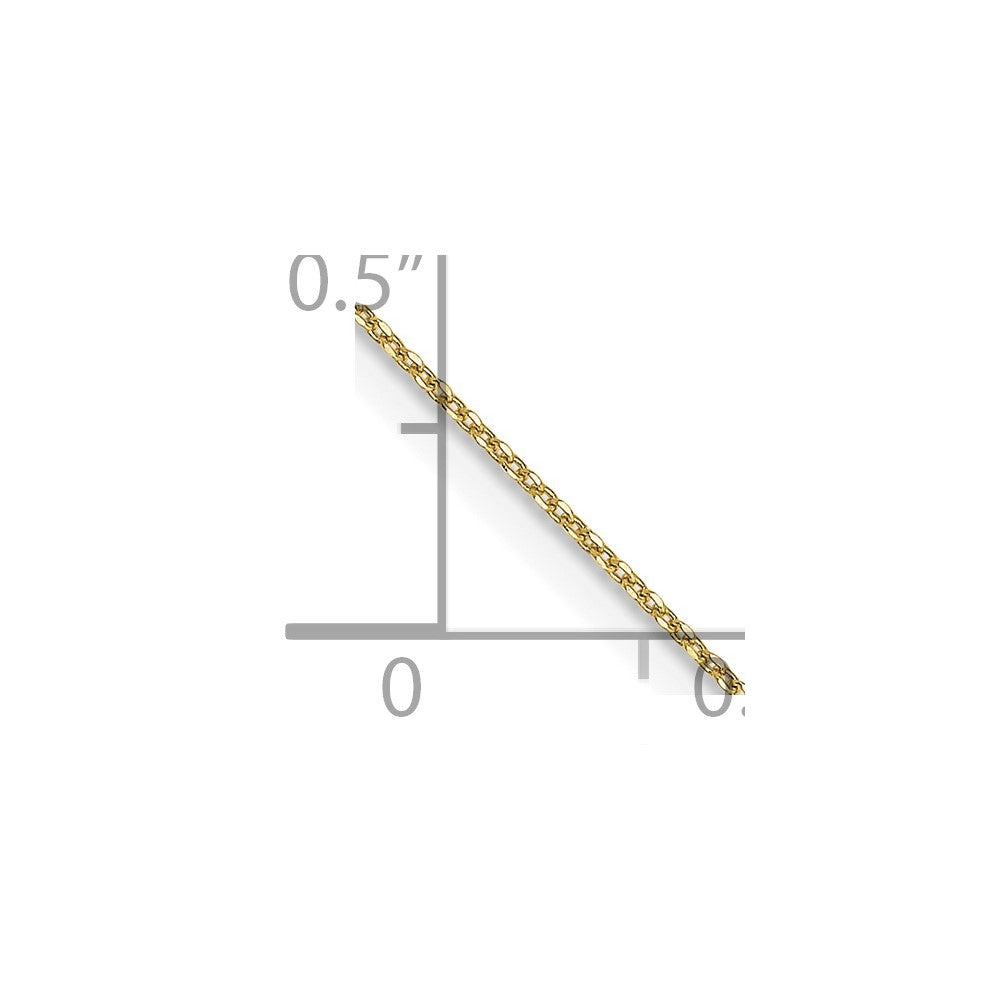 10K Gelbgold.6mm Diamantiert Rund Offen Glieder Ankerkette Kette Kinder Halskette