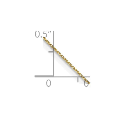 10K Gelbgold.6mm Diamantiert Rund Offen Glieder Ankerkette Kette Kinder Halskette