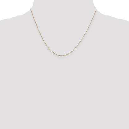 10K Gelbgold.6mm Diamantiert Rund Offen Glieder Ankerkette Halskette