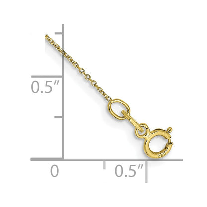 10K Gelbgold.6mm Diamantiert Rund Offen Glieder Ankerkette Kette Fußkettchen