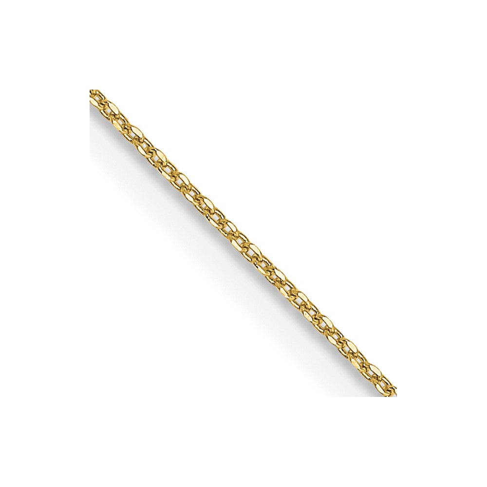 10K Gelbgold.6mm Diamantiert Rund Offen Glieder Ankerkette Kette Kinder Halskette