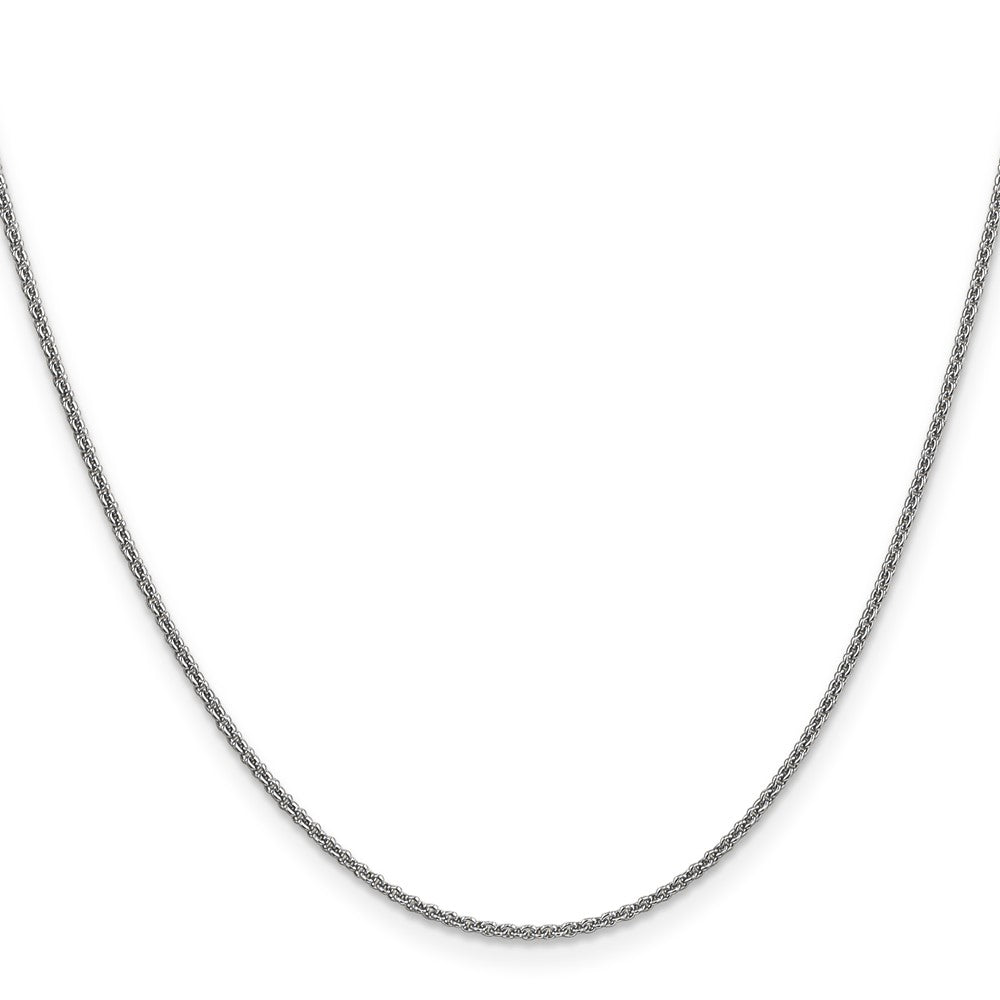 10K Weißgold Wg 1.4mm Rund Offen Glieder Ankerkette Halskette
