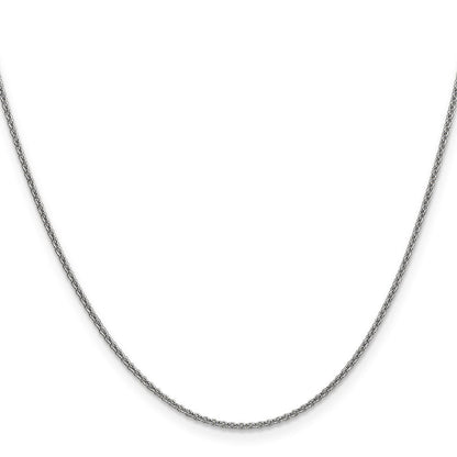 10K Weißgold Wg 1.4mm Rund Offen Glieder Ankerkette Halskette
